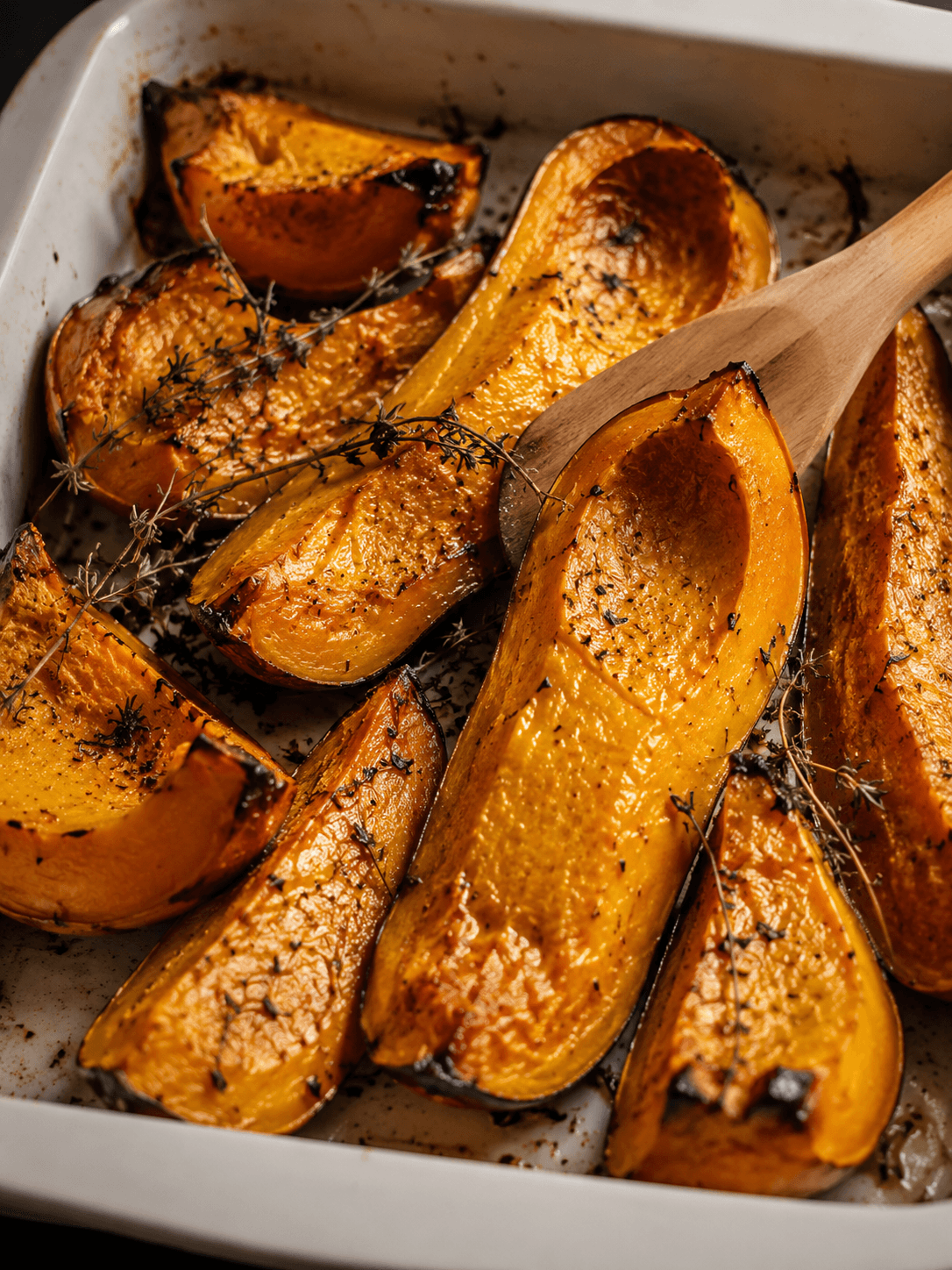 Calabaza asada al horno con tomillo