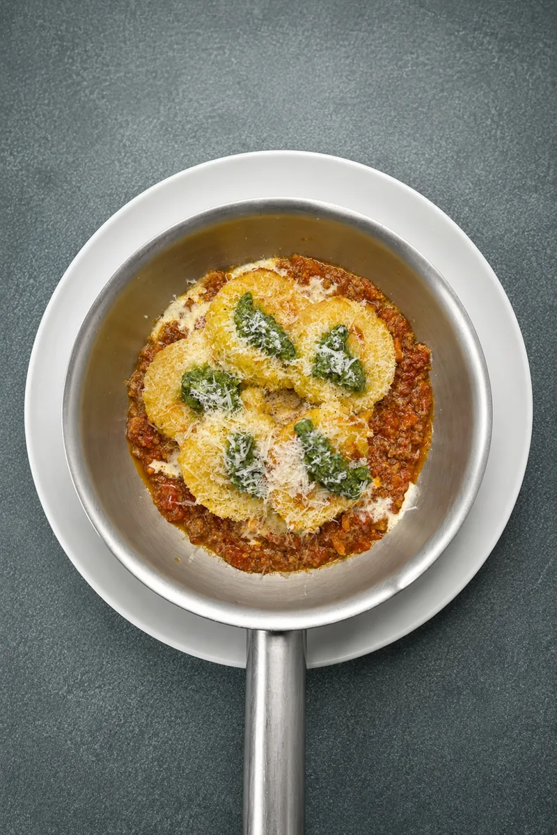 Ñoquis a la Romana con Parmesano — plato terminado