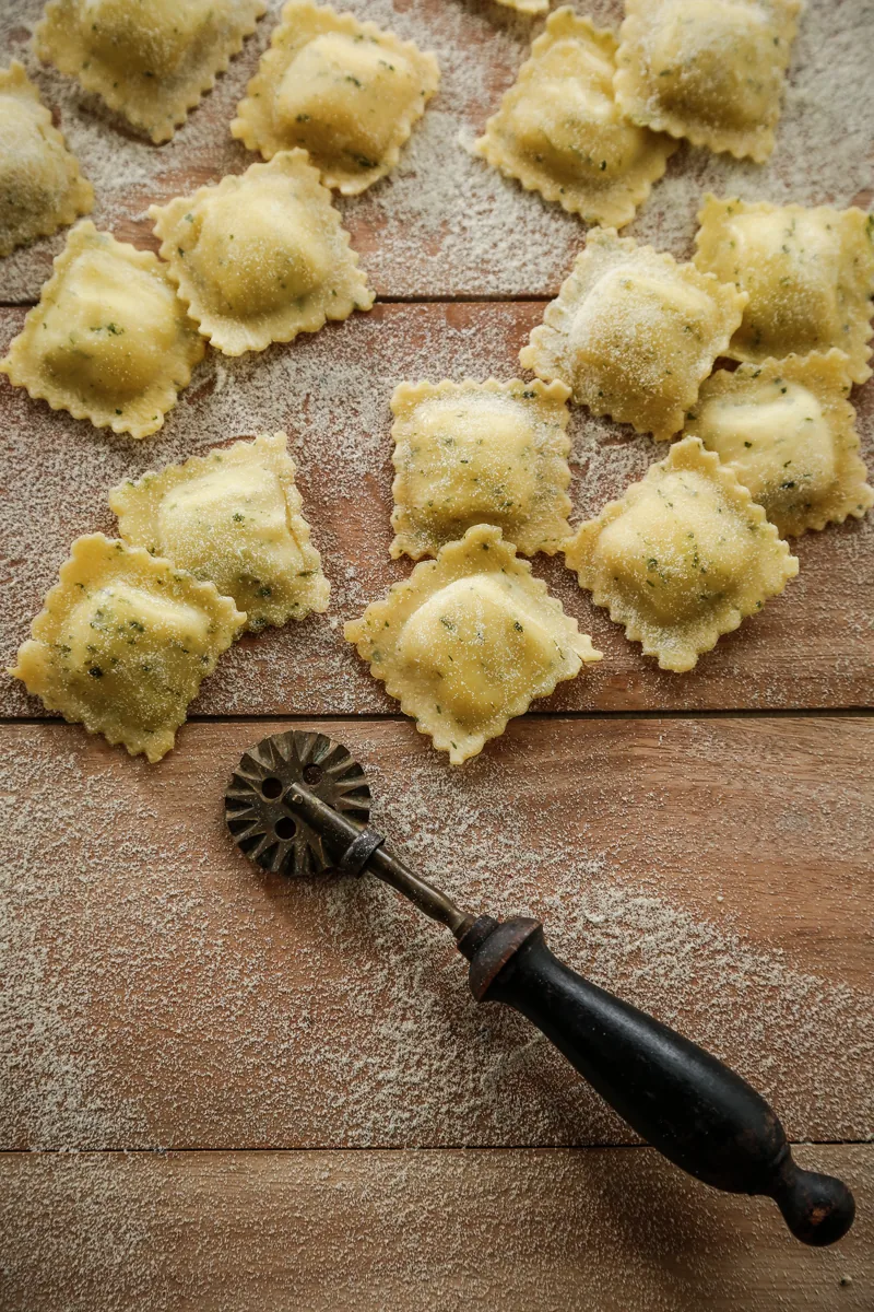 Ravioles de Ricota Sicilianos — pasta cruda